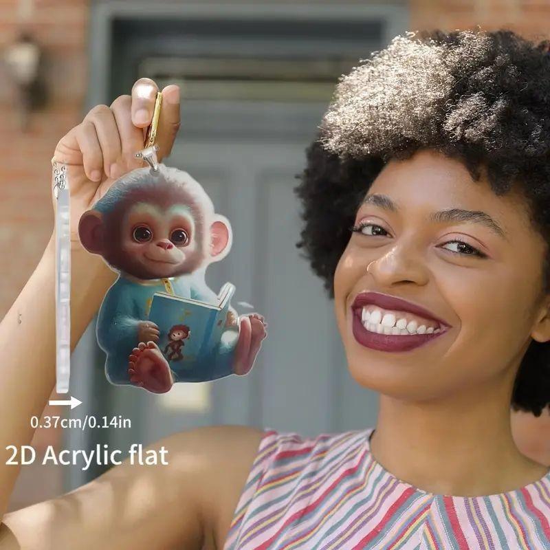 Charming Acrylic Cartoon Cow Car Decoration Festive Home And Ornament Holiday