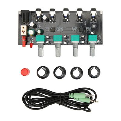 4-Wege Stereo-Mischpult 4 Ein 1 Aus Einstellbare Lautstärke DIY-Klangquelle Hall-Effektgerät Treiber