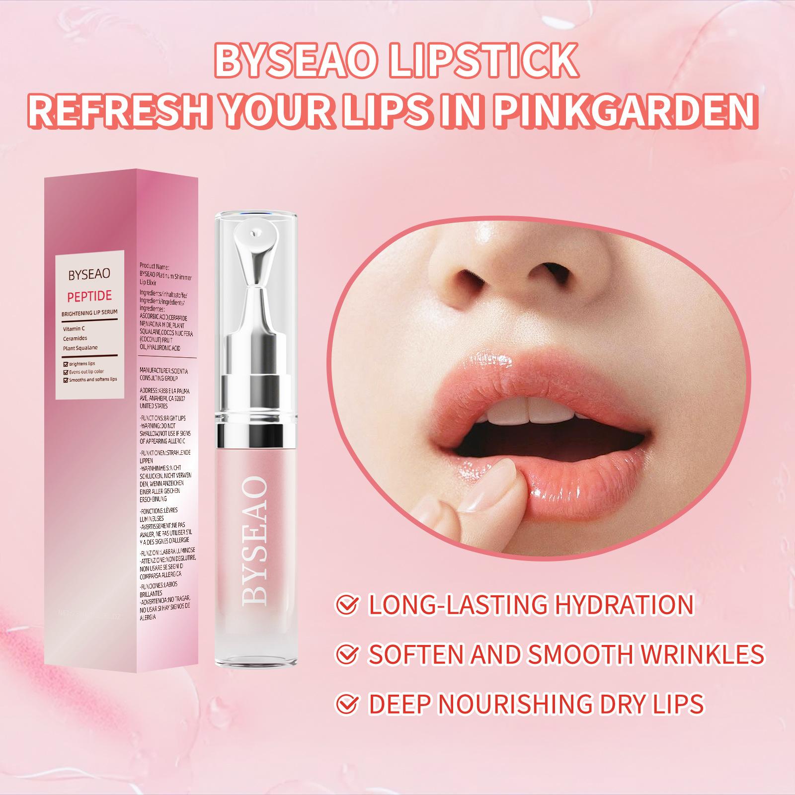 

BYSEAO Peptide Brightening Lip Essence Brightening Uniform Dark Lipstick Essence Moisturizing and nourishing Lips Press Lips