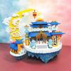 China Mythological Architecture Micro Daimond Block Moon Palace Building Brick Construction Toy Nanobrick Collection With Light