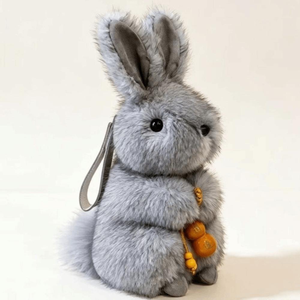 Soft Plush Bunny Keychain Fluffy Plush Bunny Bag Pendant Pompon Bunny Keychain Bag Accessory