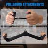 Accesorios para Polea Alta LAT, Accesorio para Máquina de Cable con Barra LAT, Barra en T, Barra en V, Barras para Jalón LAT, Asa para Entrenamiento de Fuerza de Espalda y Tríceps