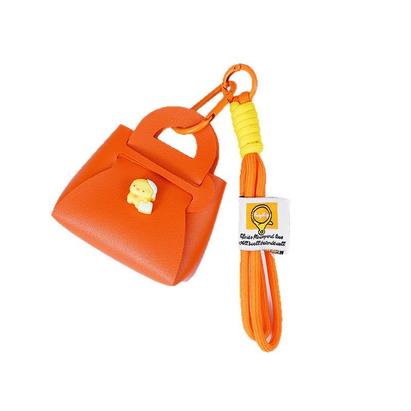 Portafoglio Mini Anatra Cartone Animato Multicolore con Portachiavi in Corda Intrecciata a Mano e Ciondolo Creativo Regalo.