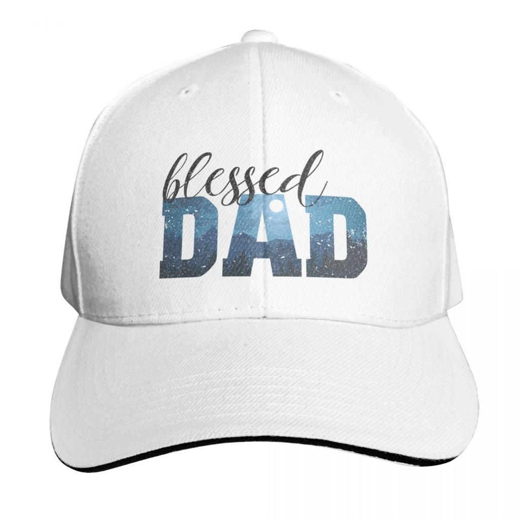 Blessed dad typography tshirt Baseball Cap Ball Cap Military Cap Unisex Bobble Hat Sun Elegant Womens Hats Unisexs