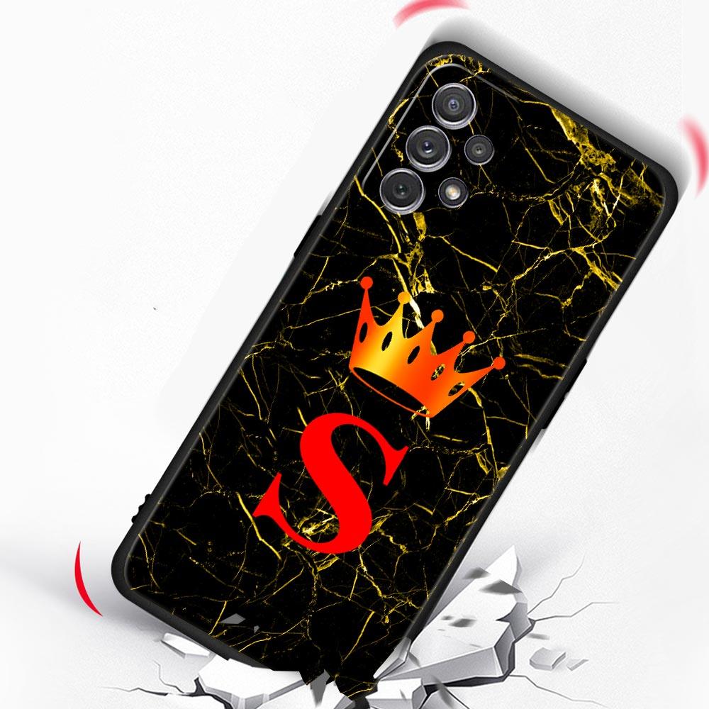 Marble Letter Phone Case For Samsung Galaxy A17 A07 A55 A35 A25 A15 A05 A33 5G A31 A23 A21s A13 A41 A73 A53 A51 A71 A03 S10Cover