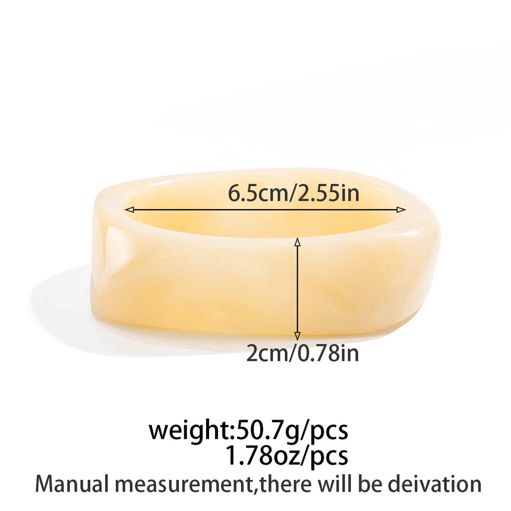 DIEZI 8 Style New Bohemian Beige White Acrylic Resin Bangles Exaggeration Fashion Geometric Wide Bangles Bracelets For Women Men