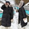 Milk yellow down cotton-padded clothes women's medium and long models, new winter Hepburn cotton-padded clothes, fashion button-up cotton-padded j