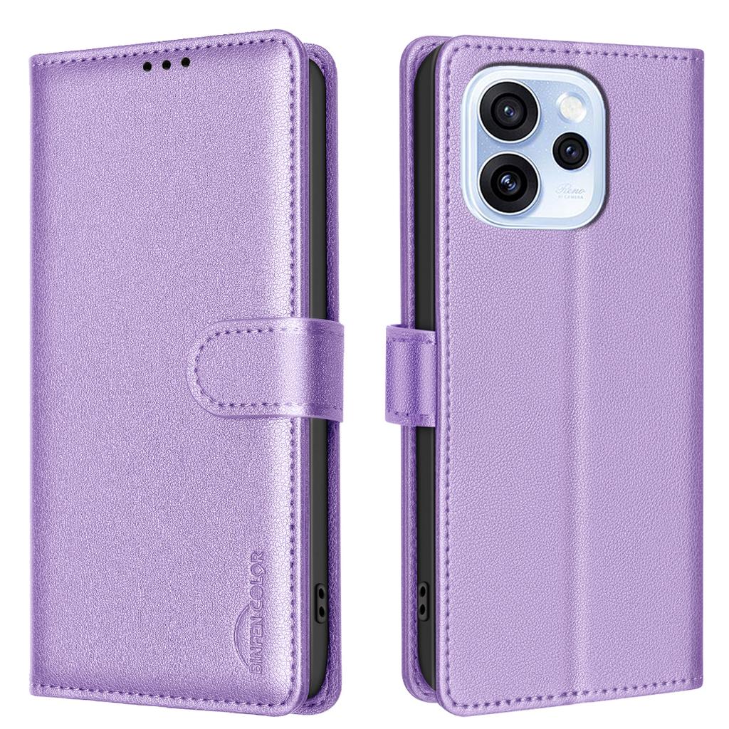 Dla Oppo Reno15 F 5G Skórzane Etui BINFEN COLOR BF32 Portfel Blokowanie RFID Pokrowiec na Telefon