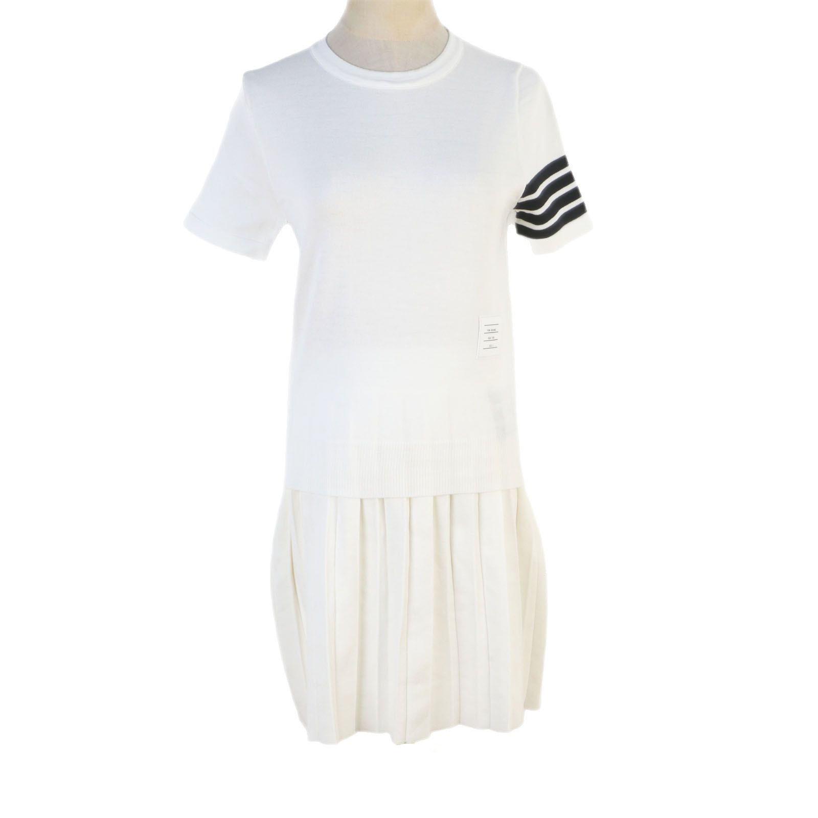 

Женский трикотажный комплект в стиле колледжа: Весенне-летний свитер и юбка-полусолнце Large