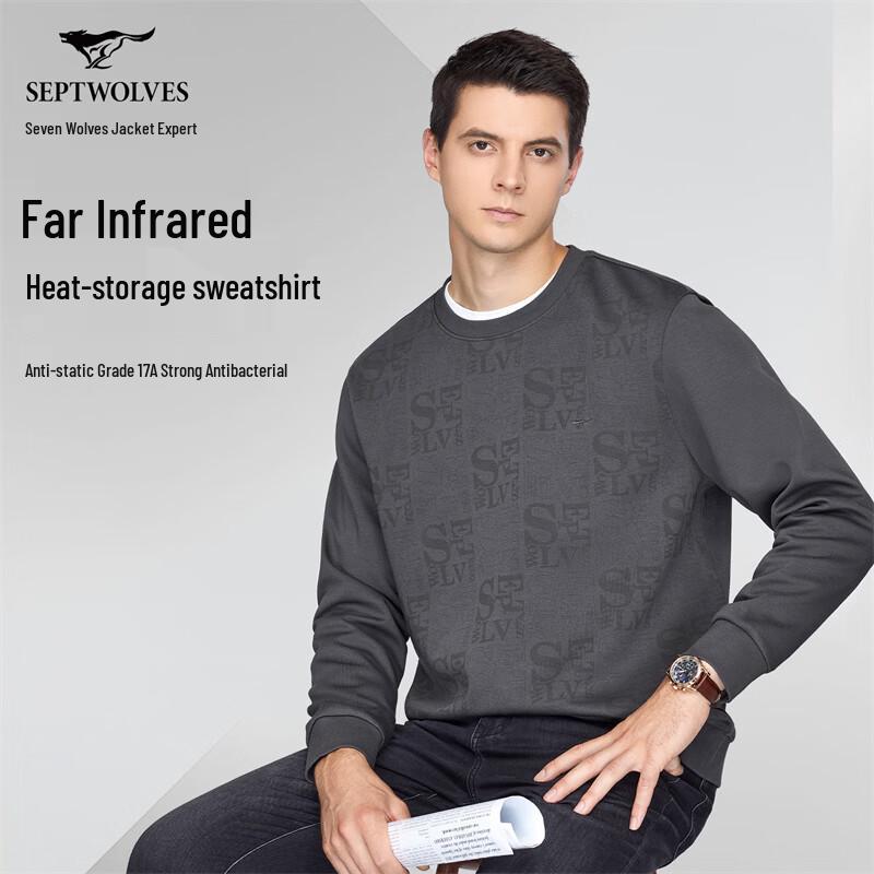 Seven Brand Wolves Men s 7A Antibacterial Long-Sleeve Sweatshirt XL