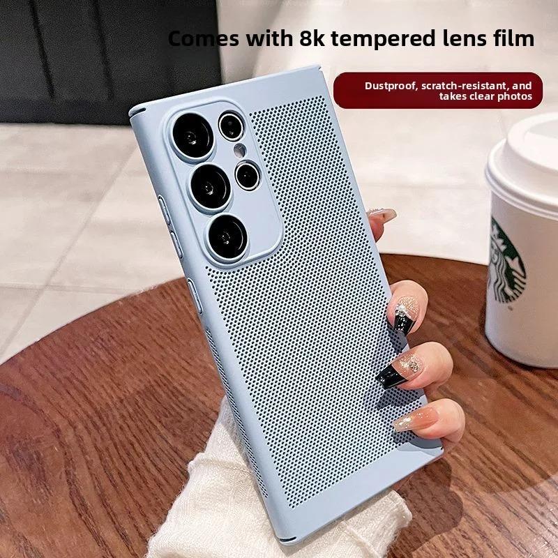 For Samsung S26 Ultra Case Heat Dissipation Hard Phone Cases for Galaxy S26 Plus S26Edge Cooling Honeycomb Mesh PC Cover Shell