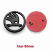 VYRC2 46/80/90mm Car Front Trunk Badge Steering Wheel Sticker for Skoda Logo Rapid Octavia Fabia Yeti Superb 2 3 Kodiaq Karoq