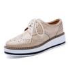 Mocassins à plateforme pour femmes Cuir Lacets Classique Chaussures Bullock Féminines Printemps Automne 2025 Chaussures Oxford Grande Taille 43 Zapatos Mujer