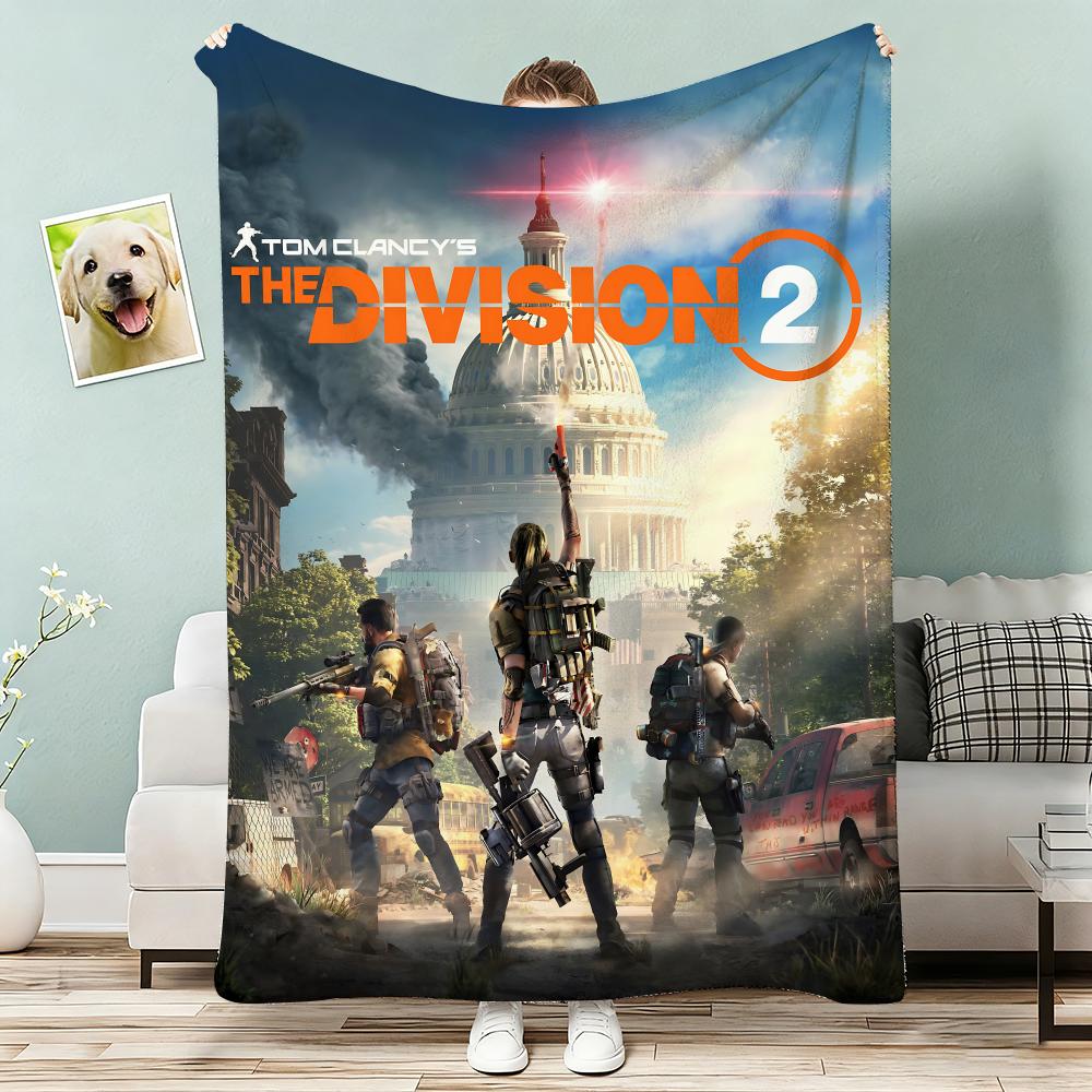 Game Tom Clancy s The Division 2 Throw Lightweight 240g Flannel Blanket Soft Skin-friendly for Summer Cooling 75x90cm