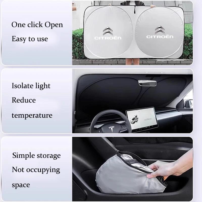 Sluneční clona na čelní sklo auta Štít na ochranu proti UV záření Pro Citroen Celysee C6 C3 C5 C1 C2 C4 Aircross Picasso Cactus Berlingo Saxo