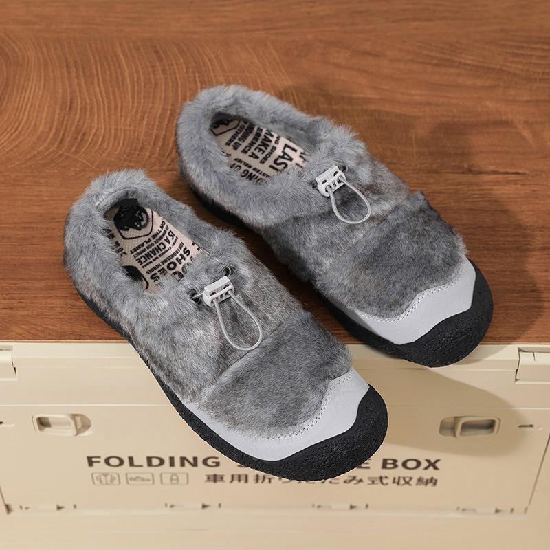 Star Women's Shoes of the Same Style, Small Sheep's Hooves, Small Bear's Paw, One Pedal, Fluffy Slippers, Women's Outdoor Casual Shoes, Warm In Autum