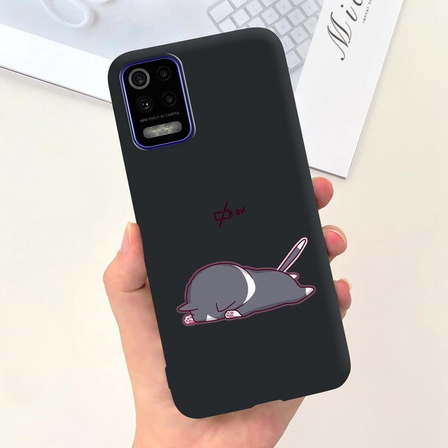 For LG K52 Q52 2020 Phone Case Soft Matte Silicone Capa For LGK52 LGQ52 2020 Funda Goothic Style Cartoon Back Cover Cute Pattern