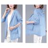 Women's Long Plus Size Hooded UV Resistant Jacket with Pockets
