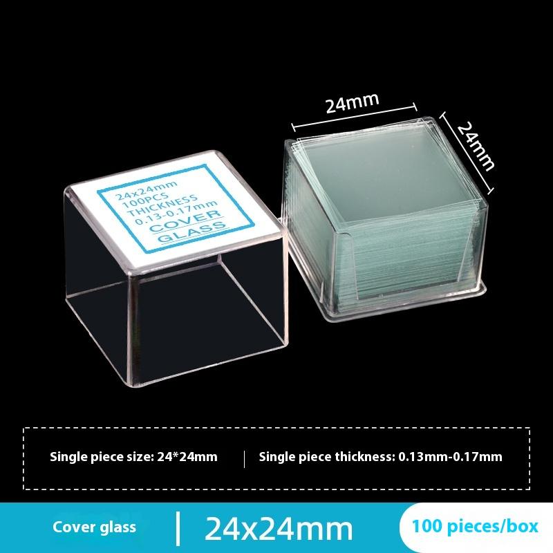 100Pcs Microscope Diy Accessories Transparent Slides Coverslips Coverslides Cover Glass 18X18 20X20 22X22 24X24 24X32 24X50Mm