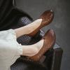 Spring New Arrival Handmade Woven Loafers, Top Grain Cowhide Comfortable Slip On Shoes for Women