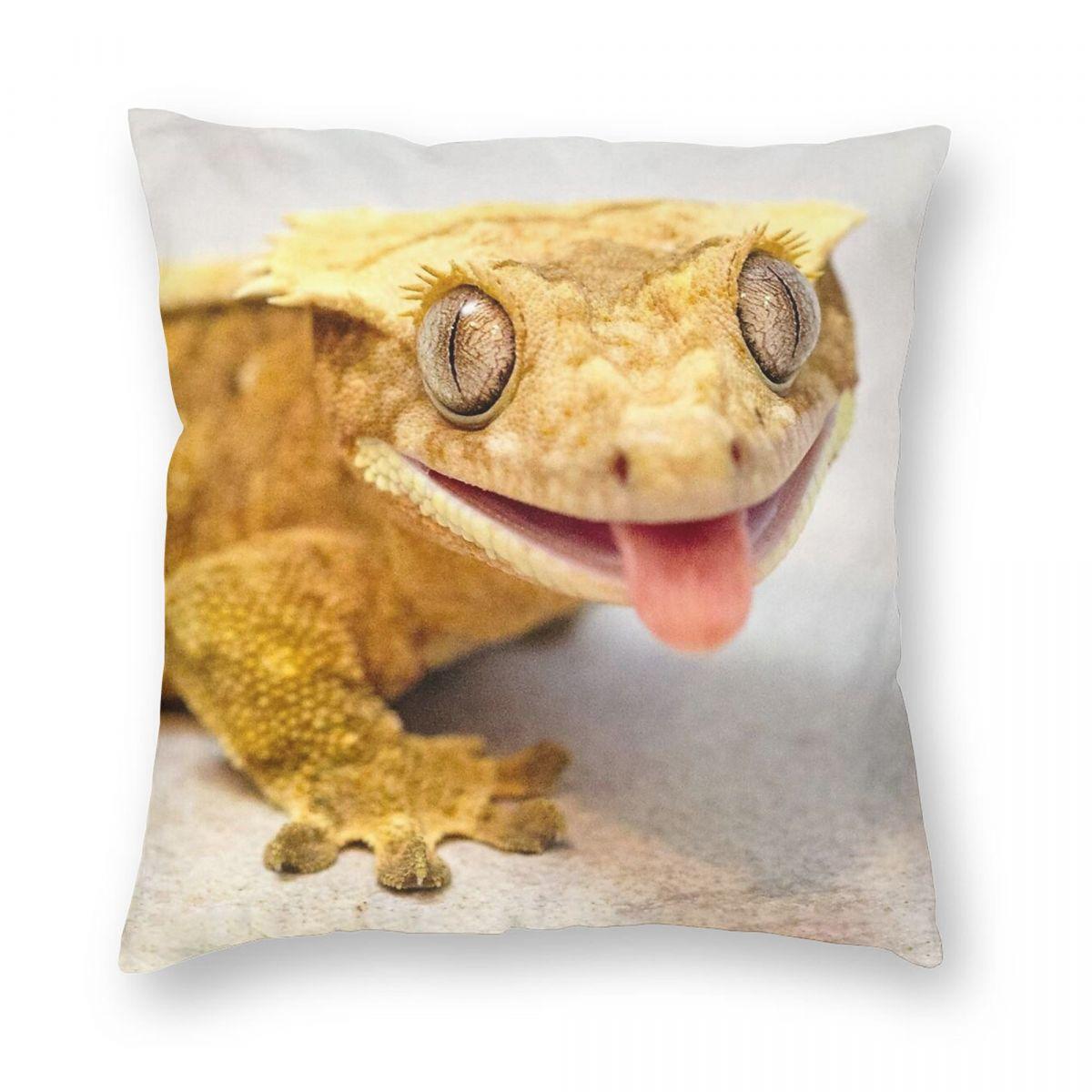 

Мужской геккон-бананоед Квадратная наволочка Полиэстер Лен Бархат Узор Молния Декор Наволочка Подушка для кровати Чехол 12x12Inch