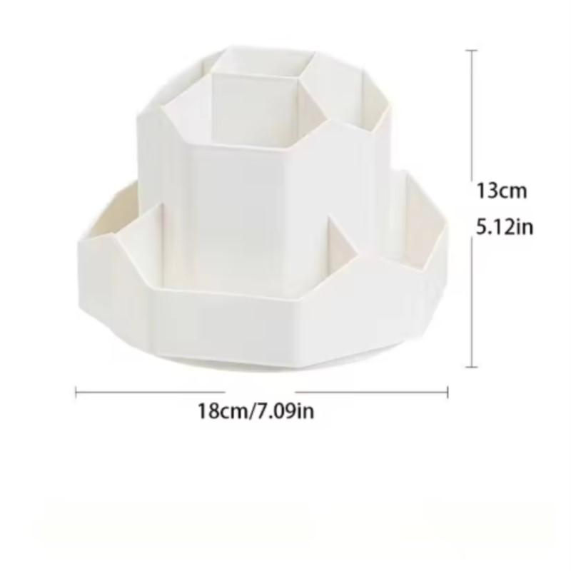 Large Capacity Rotating 161 Degree Pen Holder Student Desktop Stationery Storage Multi-Functional Desk Accessories Organizer