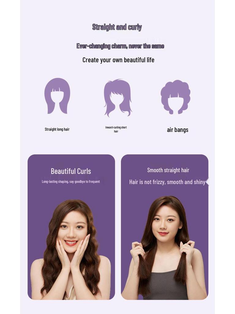 Szczotka 2 w 1 jonizująca do prostowania i kręcenia włosów z technologią jonów ujemnych