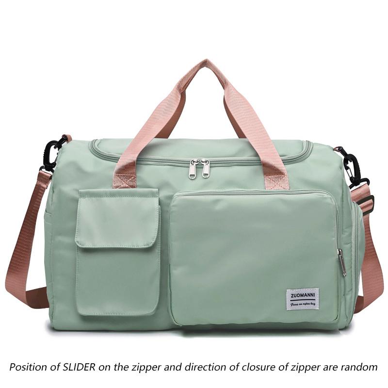 Unisex Large Capacity Travel Bag Nylon Sports Gym Tote Bags for Women Weekender Overnight Duffle Bag with Shoe Compartment