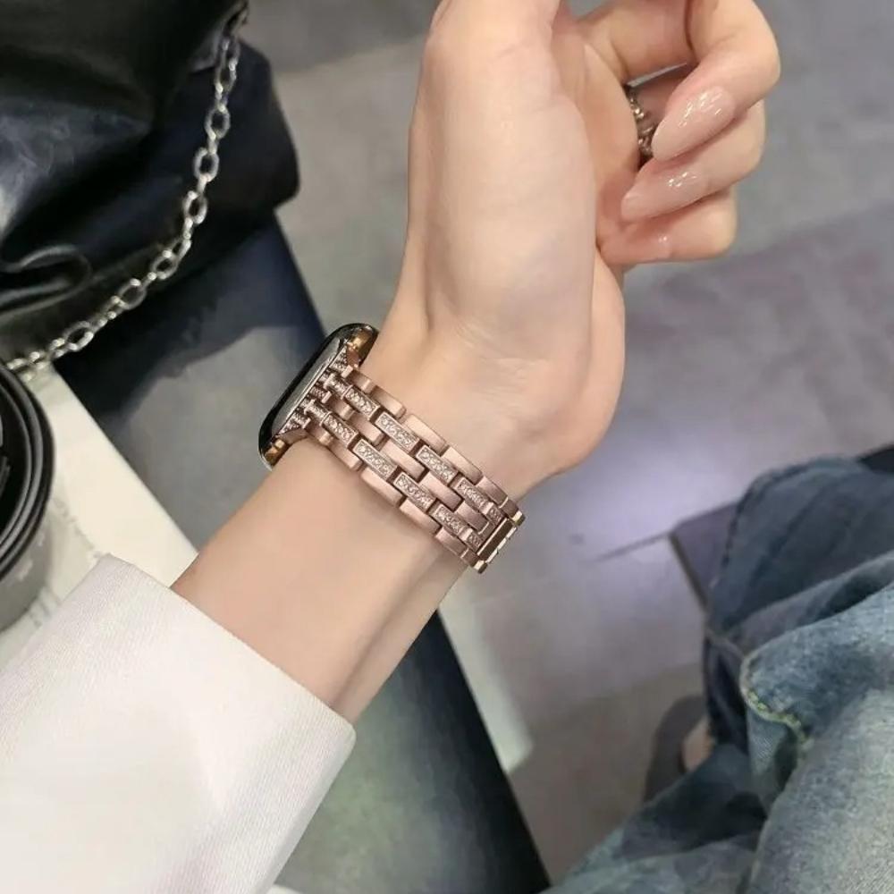 Sparkling Metal Band for Apple Watch Ultra Bands 49mm 38 40 41 42 44 45 46mm Jewelry Diamond Metal Strap for iWatch Series11 10 9 8 7 6 5 4 3