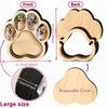 Wooden Pet Fur Keepsake Box Removable Back Cover With Picture Frame Pet Memorial Box Photo Display Paw Shaped