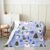 Christmas Flannel Fleece Throw Blanket Xmas Theme Fuzzy Blanket Throw for Kids Boys Girls Teens Bedroom Decor Black African