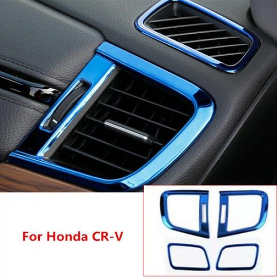 4X Front Dashboard Side Air Outlet Vent Cover Trim For Honda CR-V CRV 2017-2022
