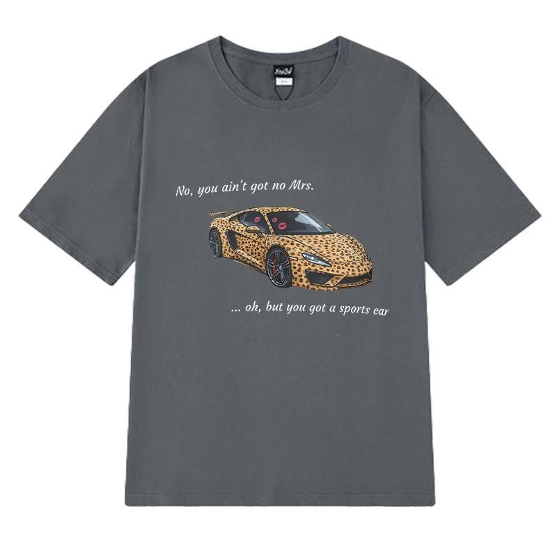 2025 Summer Fashion Tate McRae Sports Car Lyrics Graphic T Shirts Unisex Oversized Short Sleeve T-shirt  Cotton Round Neck Tops