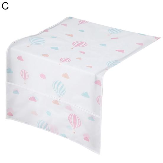 Refrigerator Dust Cover Dust-proof with Pockets PEVA Safety Protection Refrigerator Cloth for Home