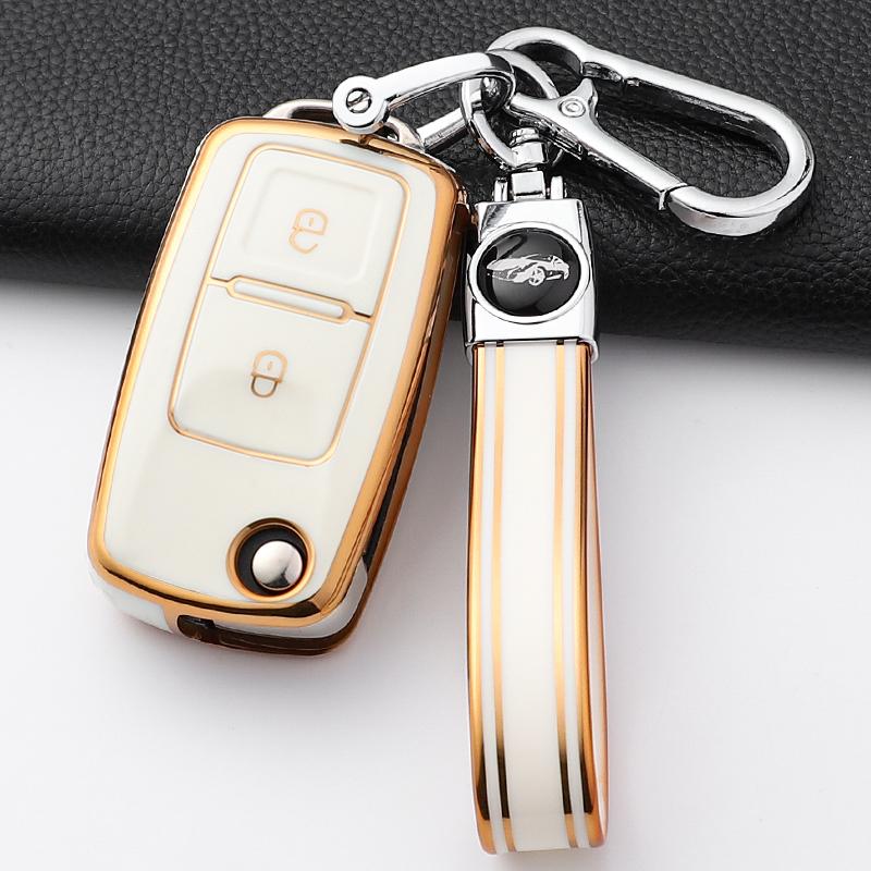 New Tpu Car Key Case Cover Shell For Vw Volkswagen Polo Tiguan Passat Golf Jetta Lavida Skoda Octavia 2 3 Button Accessories