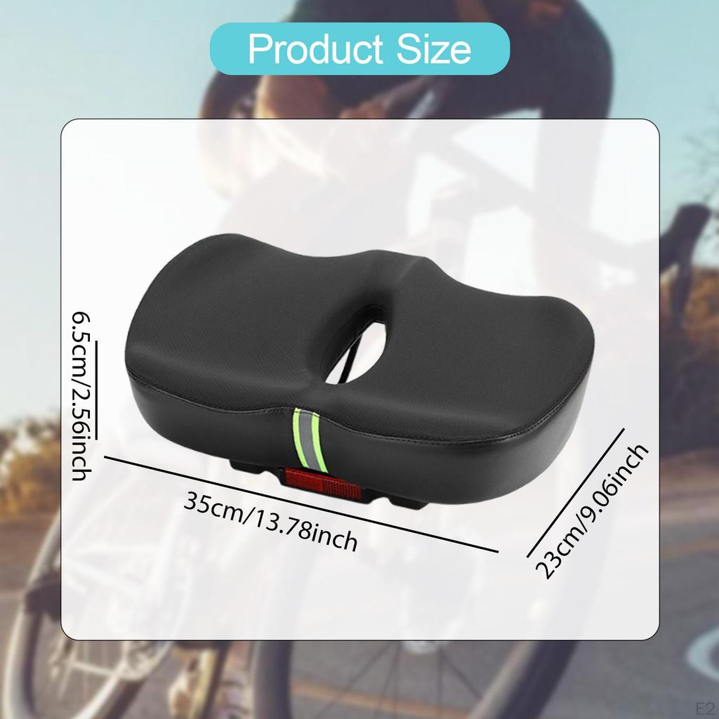 Saddle Seat Cycling Cushion Pad Comfort Wide Bike Shockproof for Leisure Indoor Riding
