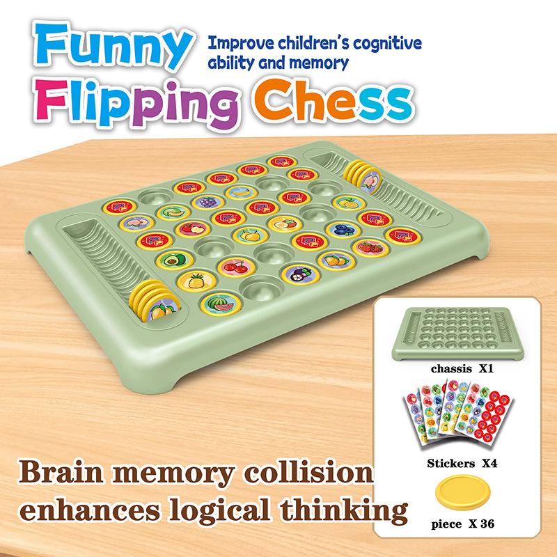 Children'S Flip Chess Music Two-Player Battle Memory Game To Touch Puzzle Brain Concentration Training Toy