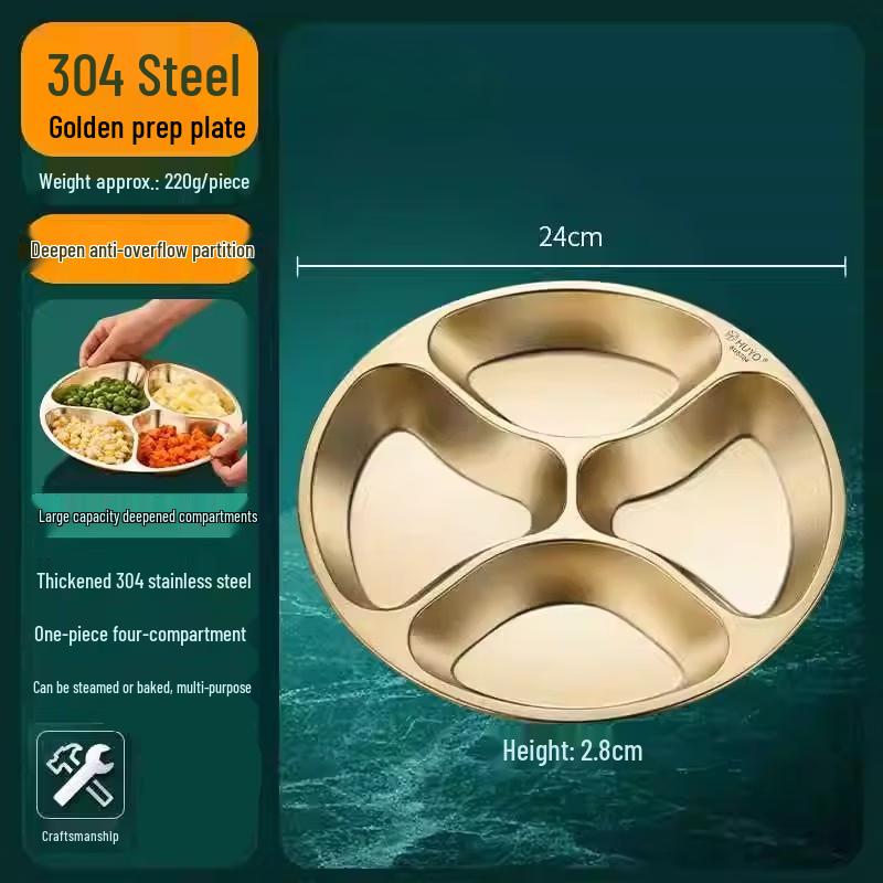 304 Stainless Steel Kitchen Compartment Plate