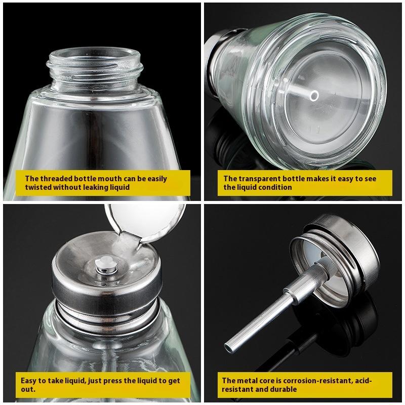 Nail Storage Refillable Glass Bottles Empty Liquid Press Pump Dispenser Nail Art Polish Remover Cleaner Makeup Manicure Tools