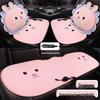 Cartoon Doll Style Heated Car Seat Cushion Set - Three Pieces for Winter Comfort