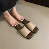35-45 Foreign Trade Flat-bottomed Comfortable Open-toed Slippers Large Size Summer Popular Fish Mouth Cool Slippers Beach Sandals