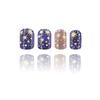 24 Pcs Astral Stick on Nail Colorful Artificial Nail Short Square False Nail Glossy Press On Nail for Woman Girls
