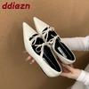 Fashion Spring Summer Fashion Pointed Toe Ladies Flats Slip On Shoes Female Shallow Footwear Butterfly-Knot Women Flats With Shoes