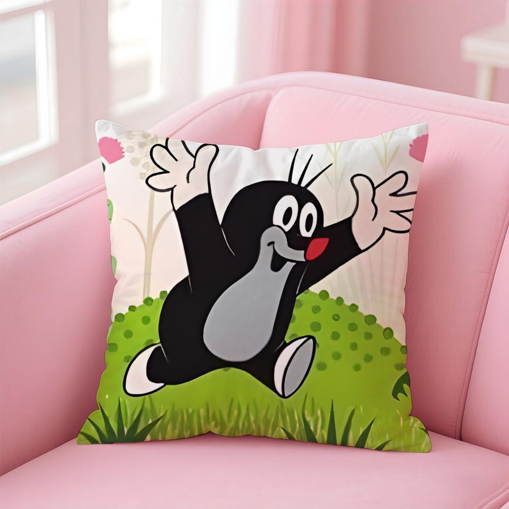Cute Little Mole Cushion Cover Comfortable Reversible Pillow Cover Ideal for Car Sofa Bedroom & Beyond