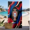 Asciugamano da Spiaggia Stampa Calcio Portogallo Asciugatura Rapida Super Assorbente Morbido Asciugamano da Bagno per Nuoto Spiaggia Viaggio Souvenir Regalo