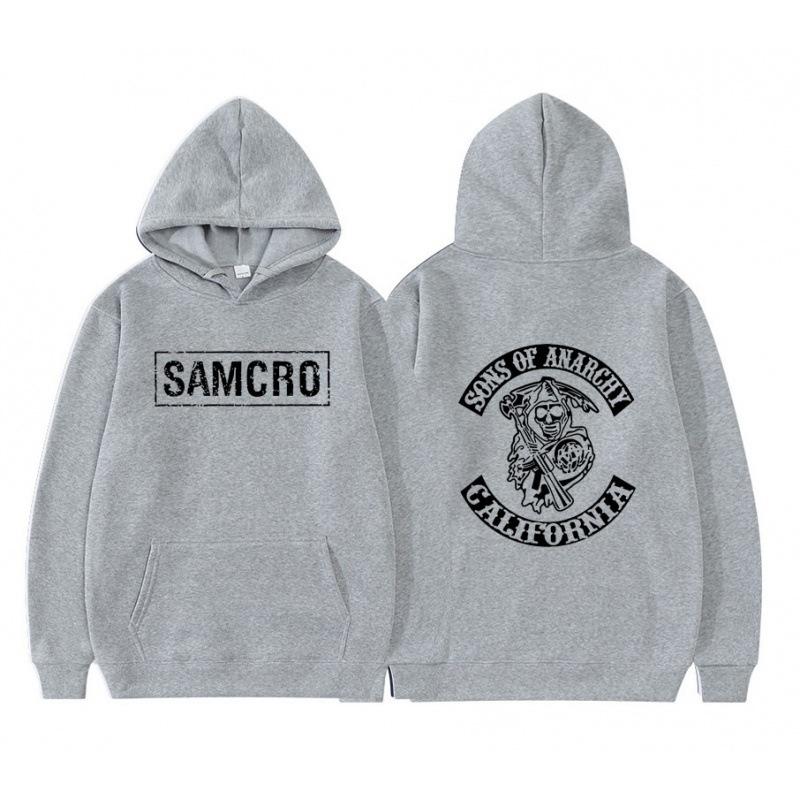 2025 Sons of Anarchy SAMCRO Doppelseitig Drucken Streetwear Männe