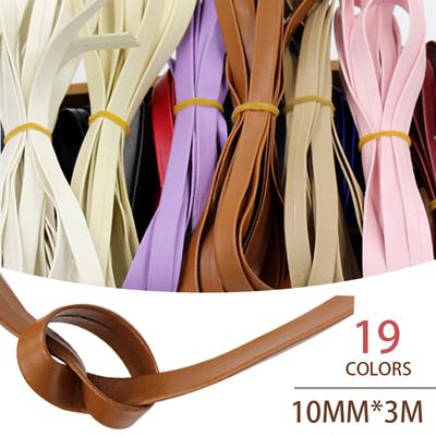 3 Meter Kunstleder PU Schrägband 10mm Nähen Paspelierung DIY Handwerk Patchwork Polster Textil PU Bandbesatz