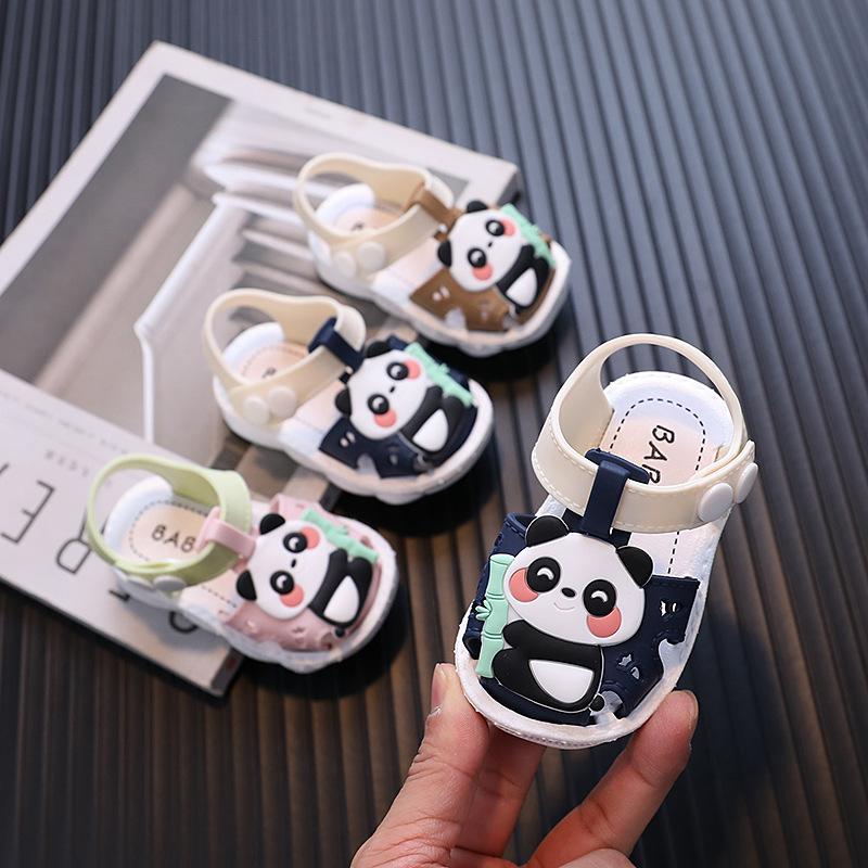 

2024 летние сандалии для детей 0-1-2 лет, обувь для малышей Bao head, детские сандалии на мягкой подошве с героями мультфильмов 16 розовый