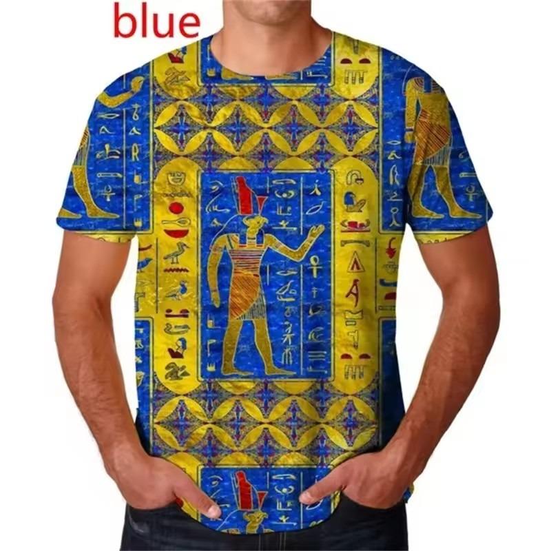 Ancient Horus Egyptian God Eye Egypt Pharaoh Anubis Face 3d Printed T-shirt Men Women Vintage Harajuku Short Sleeve Tees Tops