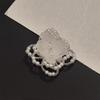 1Set New Pearl Bow Buckle Crystal Mary Jane Ballet Shoe Charms with Flower Beads Shoe Decoration Accessories
